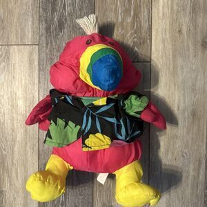 Vintage 1987 Fisher Price Pufalump Toucan 15" Tropical Hawaiian Bird Flamingo